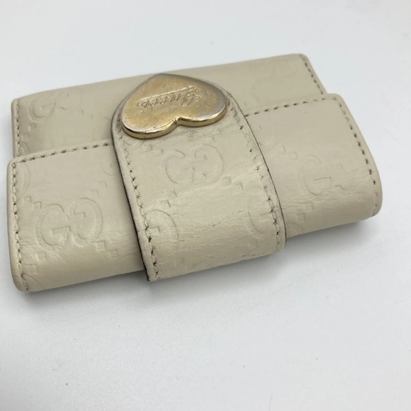🔹️GUCCI 🔹️ Key case holder Leather ivory Guccissima - Picture 2 of 15